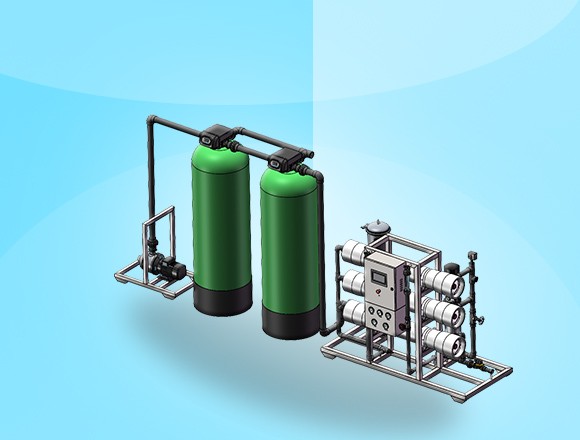 3T/H(每小時出水3噸)反滲透凈水設備